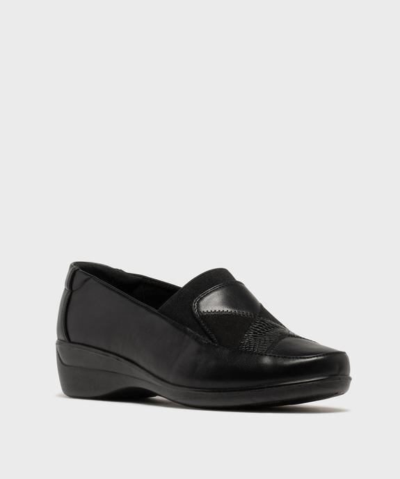 Mocassins confort légers et souples à talon compensé femme vue2 - G'FLEX GEMO FOR GOOD - GEMO