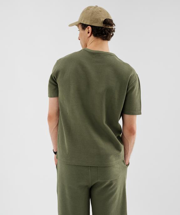 Tee-shirt manches courtes en maille fantaisie homme vue3 - GEMO 4G HOMME - GEMO
