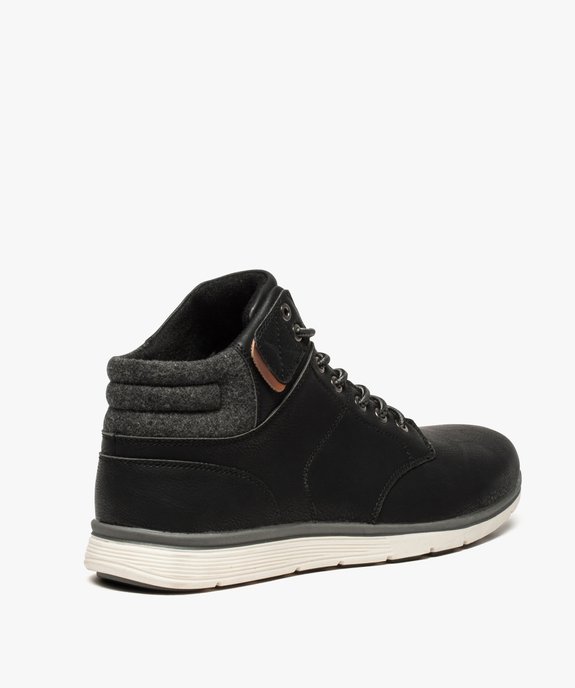 Baskets homme semi-montantes avec col rembourré en tissu vue4 - GEMO (CASUAL) - GEMO