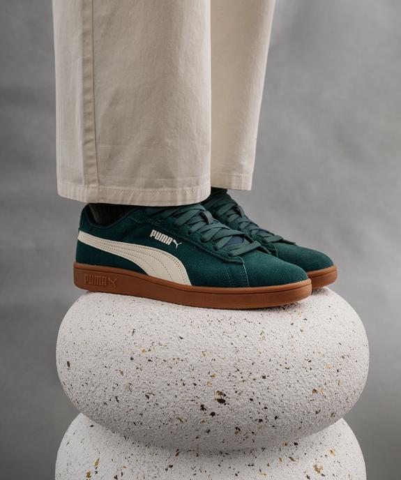 Baskets basses Smash 3.0 en cuir suédé - Puma vue1 - PUMA - GEMO