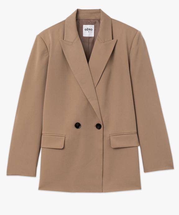 Veste blazer coupe oversize fermeture croisée femme vue4 - GEMO(FEMME PAP) - GEMO