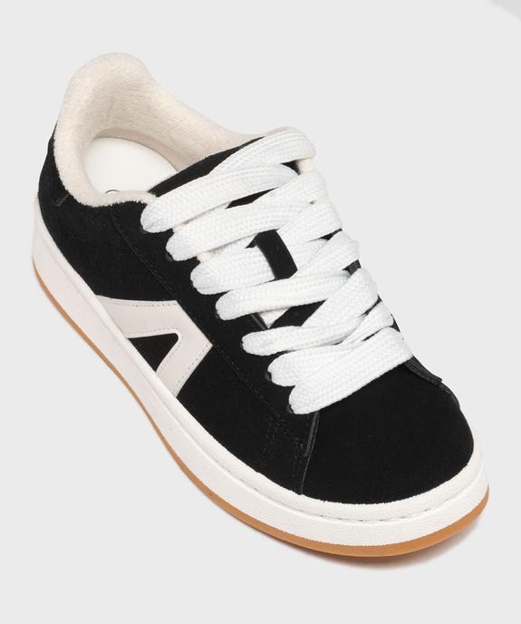 Basket basses style skate à larges lacets femme vue5 - SANS MARQUE - GEMO