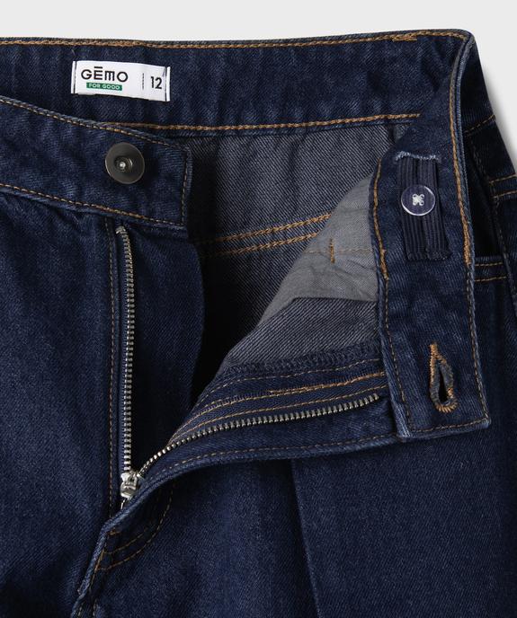 Jean wide leg à pinces avec taille ajustable fille vue2 - GEMO 4G FILLE - GEMO
