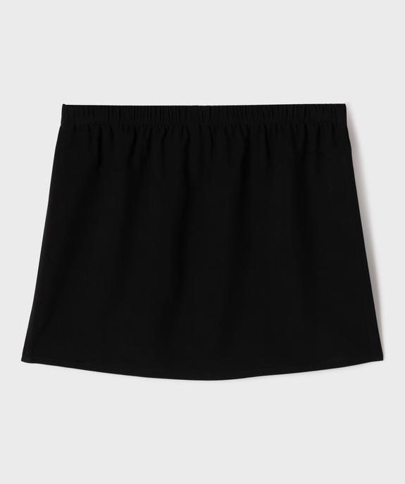 Jupe de plage courte en viscose fine et fluide fille vue3 - GEMO 4G FILLE - GEMO