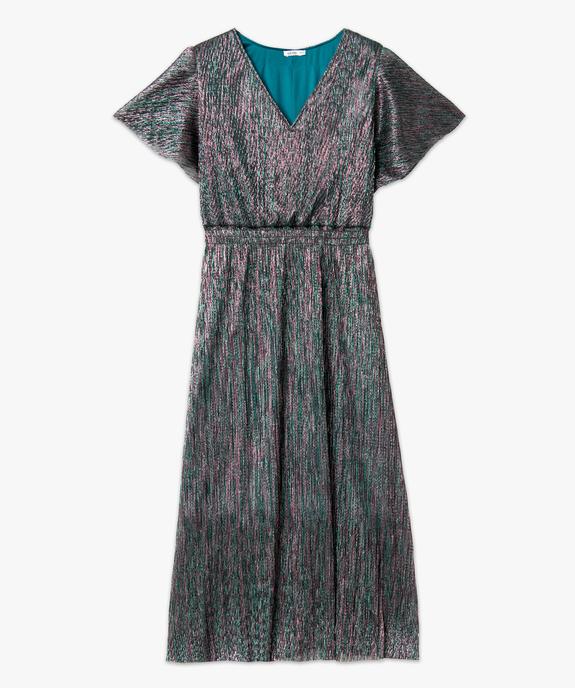 Robe à manches courtes en maille scintillante femme grande taille vue4 - GEMO (G TAILLE) - GEMO