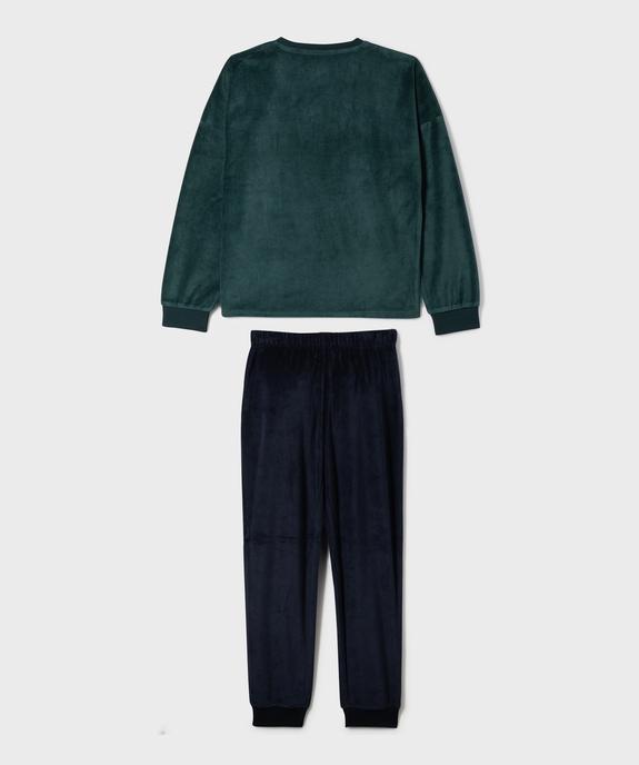 Pyjama en velours 2 pièces imprimé garçon vue3 - GEMO (JUNIOR) - GEMO