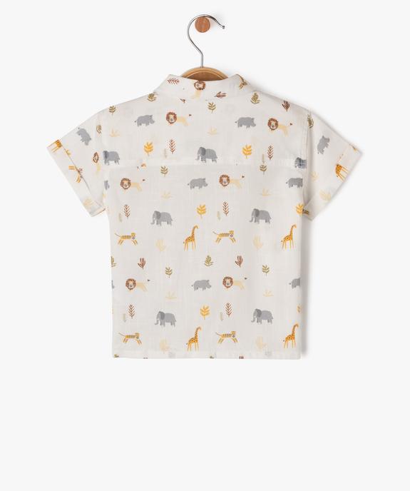 Chemise à manches courtes avec motifs bébé garçon vue3 - GEMO(BEBE DEBT) - GEMO
