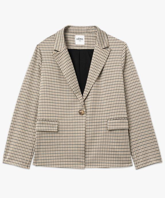 Veste blazer à motif pied-de-poule femme grande taille  - GEMO (G TAILLE) Veste blazer à motif pied-de-poule femme grande taille  vue5 - GEMO (G TAILLE) - GEMO