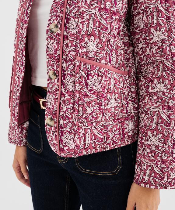 Veste matelassée à col rond à motifs femme vue5 - GEMO 4G FEMME - GEMO
