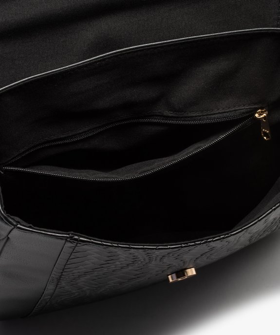 Sac à dos femme à effet tissé et volume ajustable vue3 - GEMO (ACCESS) - GEMO