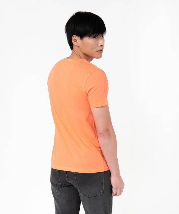 Tee-shirt à manches courtes et col V homme vue3 - GEMO 4G HOMME - GEMO