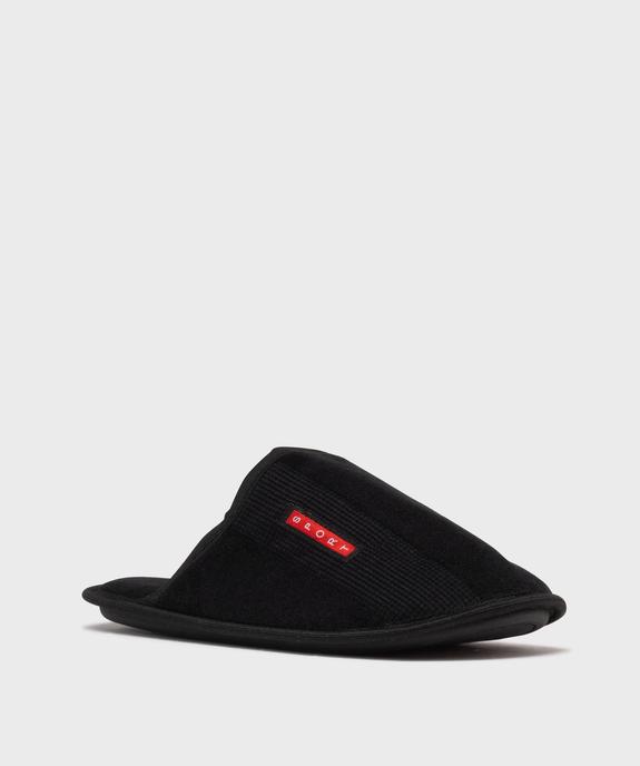 Chaussons mules en velours doux homme vue2 - GEMO 4G HOMME - GEMO