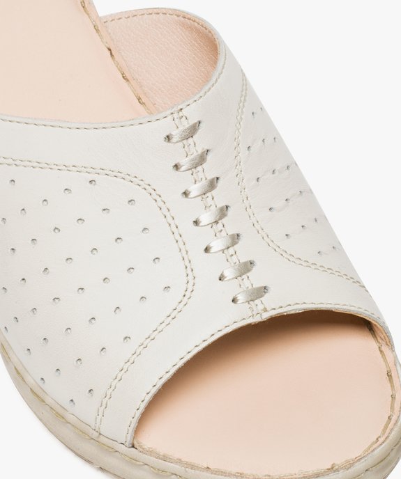 Mules confort ouvertes en cuir  vue6 - CONFORTSOFT - GEMO
