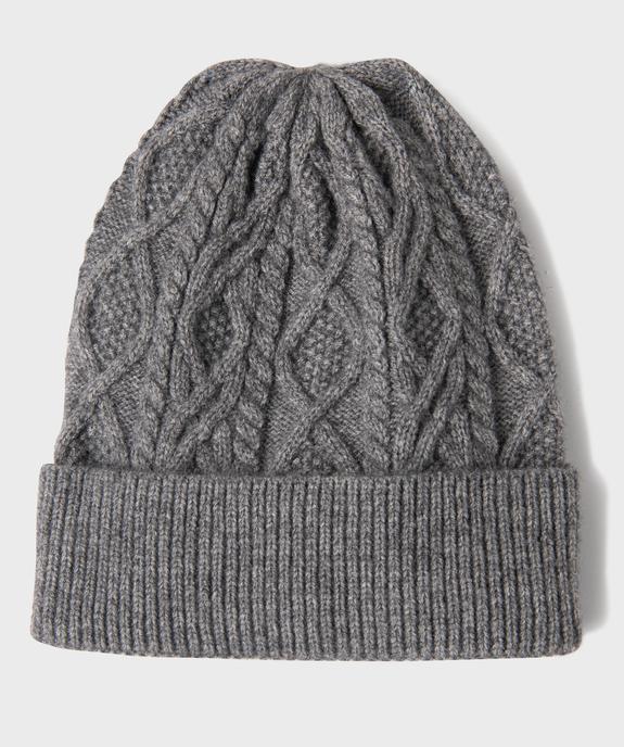 Bonnet en maille torsadée garçon - GEMO (ENFANT) Bonnet en maille torsadée garçon vue1 - GEMO (ENFANT) - GEMO