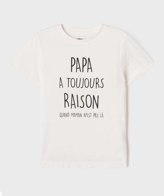 Tee-shirt manches courtes avec inscription garçon vue1 - GEMO (ENFANT) - GEMO