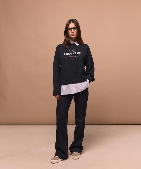 Pull effet 2-en-1 avec détails chemise femme - LuluCastagnette vue5 - LULUCASTAGNETTE - GEMO