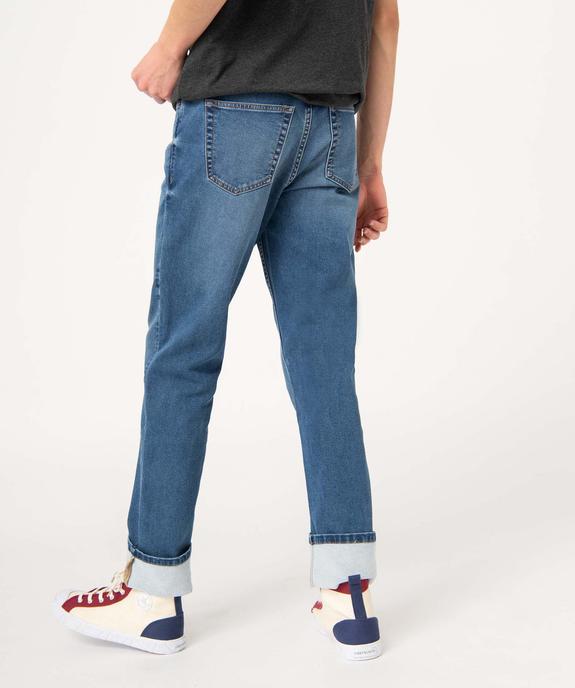 Jean homme coupe Slim aspect délavé vue3 - GEMO 4G HOMME - GEMO