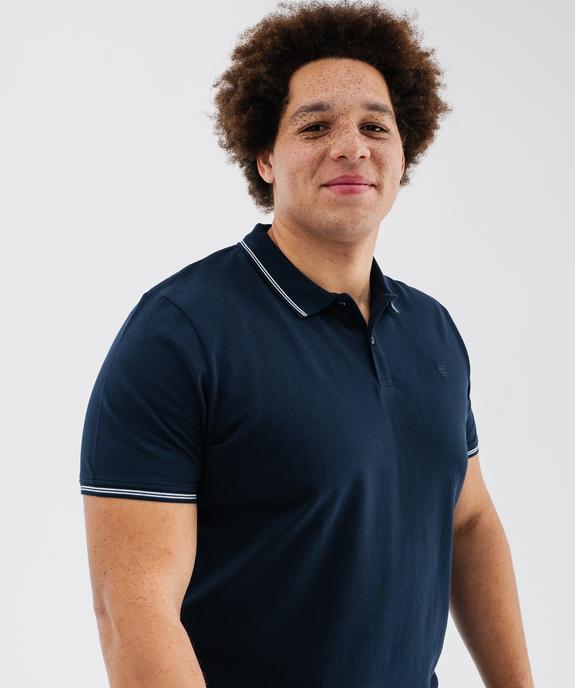 Polo manches courtes en coton homme vue6 - GEMO 4G HOMME - GEMO