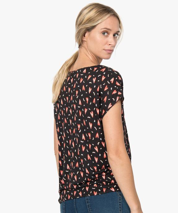 Tee-shirt femme loose spécial Saint Valentin vue3 - GEMO(FEMME PAP) - GEMO