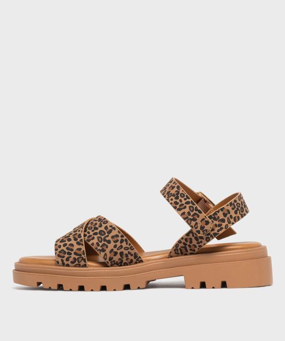 Sandales à brides imprimées sur semelle crantée femme - 5 Miles vue3 - 5 MILES - GEMO