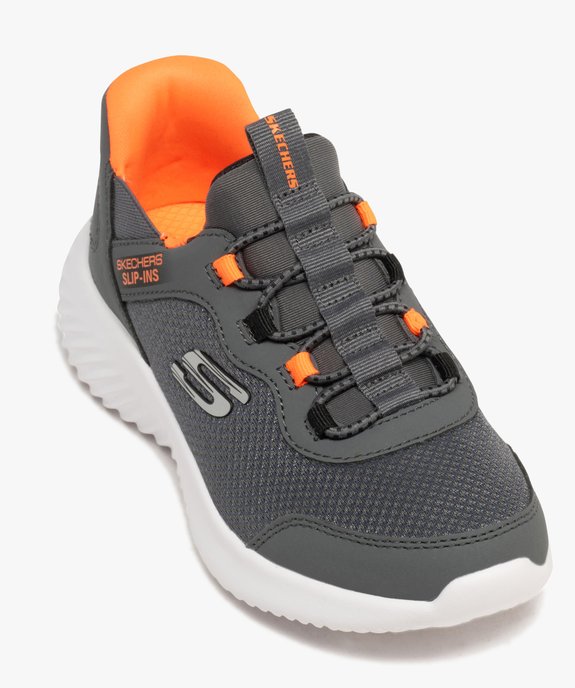 Baskets garçon souples faciles à enfiler Slip ins Bounder - Skechers vue5 - SKECHERS - GEMO
