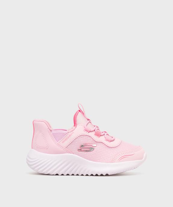 Baskets en toile pailletée faciles à enfiler fille - Skechers vue1 - SKECHERS - GEMO