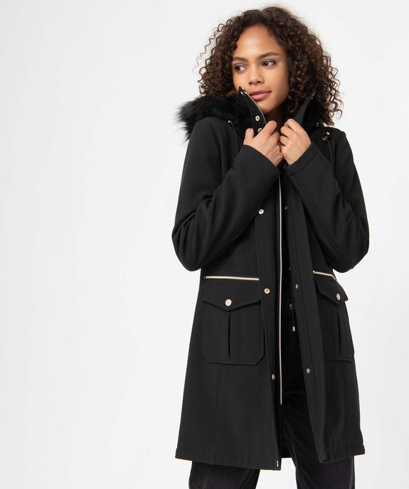 Parka femme avec col montant et capuche vue1 - GEMO(FEMME PAP) - GEMO