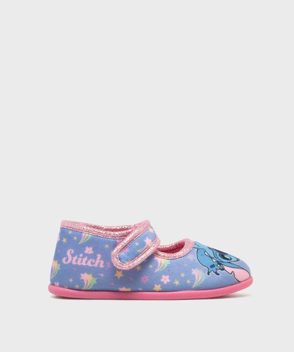 Chaussons babies à scratch en velours imprimés fille - Stitch vue1 - LILO & STITCH - GEMO