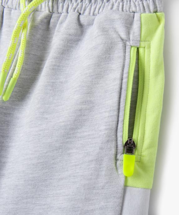Bermuda en molleton bouclette avec poches zippées garçon vue2 - GEMO (ENFANT) - GEMO