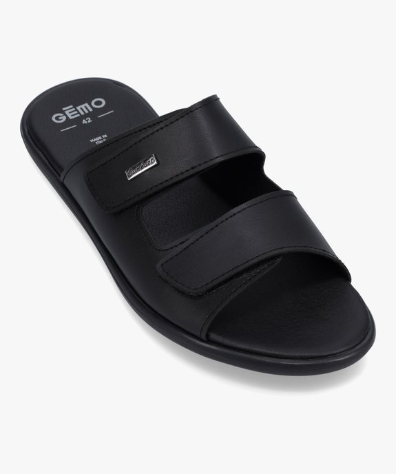 Mules homme confort à brides scratch unies vue5 - GEMO (CONFORT) - GEMO