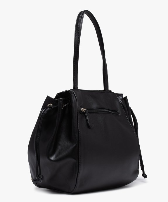 Sac femme avec devant aspect raphia tressé vue2 - GEMO (ACCESS) - GEMO