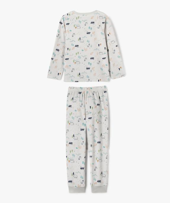 Pyjama en velours thème montagne garçon vue3 - GEMO (ENFANT) - GEMO