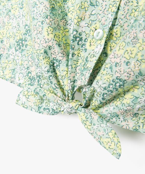 Chemise à manches courtes à motifs fleuris fille vue4 - GEMO (ENFANT) - GEMO