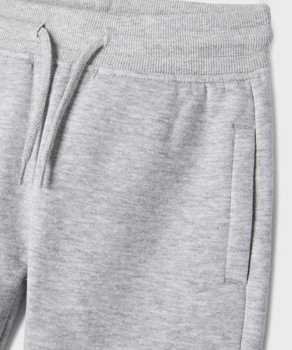 Bermuda en molleton gratté avec taille ajustable garçon vue2 - GEMO (ENFANT) - GEMO