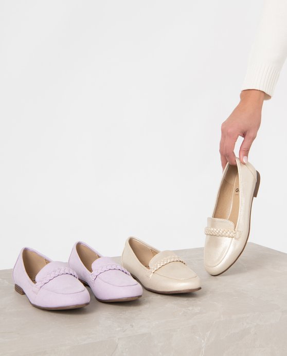 Mocassins femme unis à bride tressée vue6 - GEMO (CASUAL) - GEMO