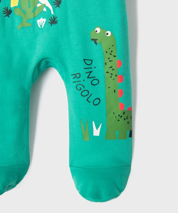 Pyjama dors-bien fermeture devant avec motifs dinosaures bébé vue6 - GEMO 4G BEBE - GEMO