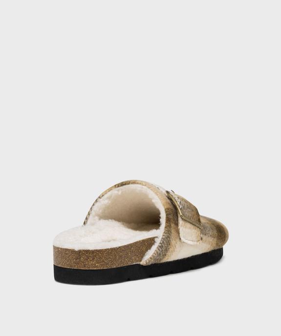 Chaussons sabots doublés sherpa femme - Roadsign vue4 - ROADSIGN - GEMO