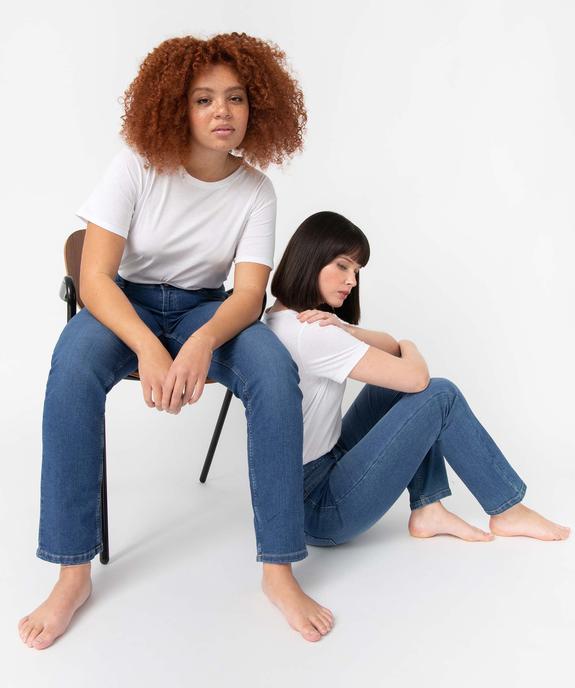 Jean femme coupe Regular stretch vue5 - GEMO 4G FEMME - GEMO