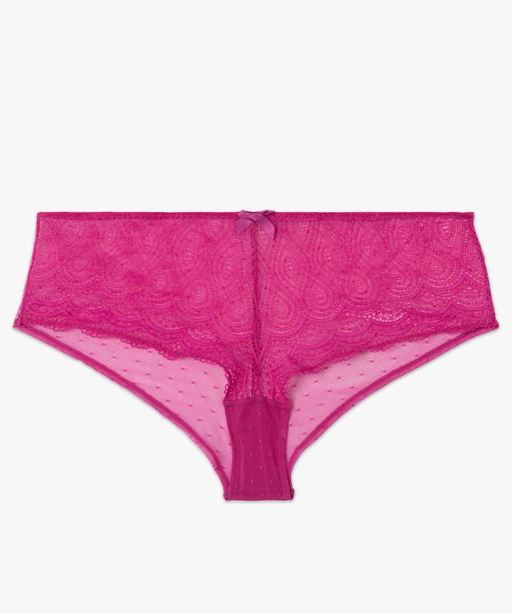 Shorty en dentelle et tulle femme grande taille vue4 - GEMO(HOMWR FEM) - GEMO