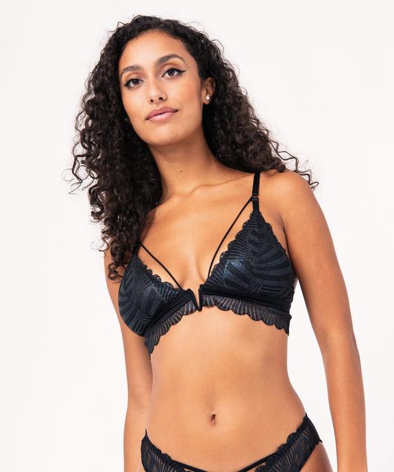 Soutien-gorge triangle scintillant avec mousses amovibles vue1 - GEMO(HOMWR FEM) - GEMO