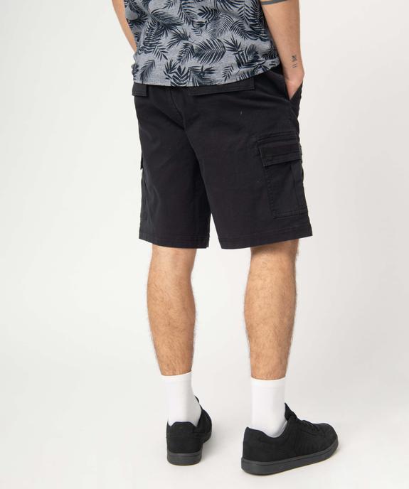 Bermuda  homme coupe cargo à taille élastiquée vue3 - GEMO (HOMME) - GEMO