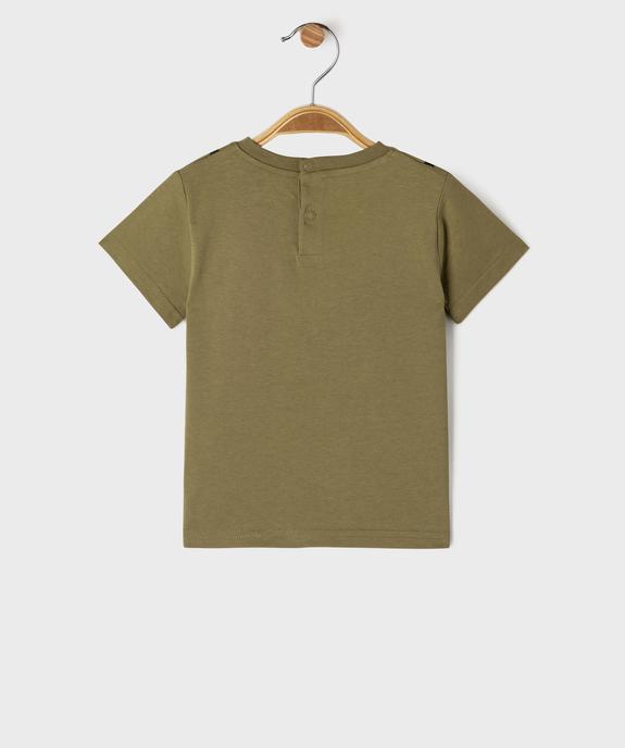 Tee-shirt manches courtes avec motif sur le buste bébé garçon vue4 - GEMO 4G BEBE - GEMO