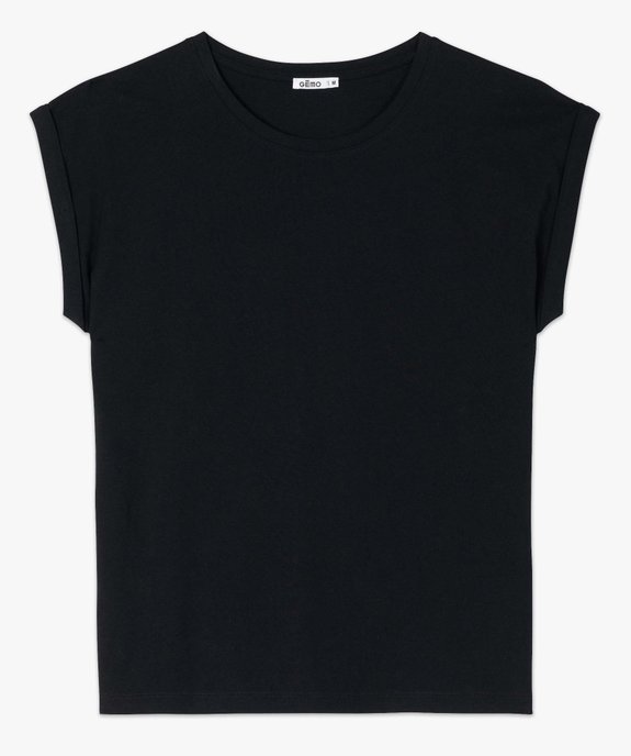 Tee-shirt à manches courtes et col rond femme vue4 - GEMO(FEMME PAP) - GEMO