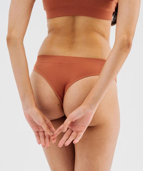 Tanga en maille côtelée femme vue4 - GEMO(HOMWR FEM) - GEMO