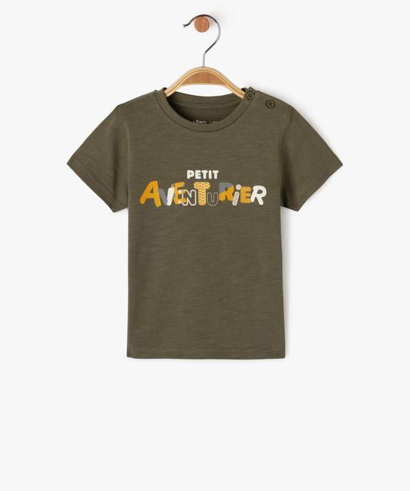Tee-shirt à manches courtes à motif aventurier bébé garçon vue1 - GEMO(BEBE DEBT) - GEMO