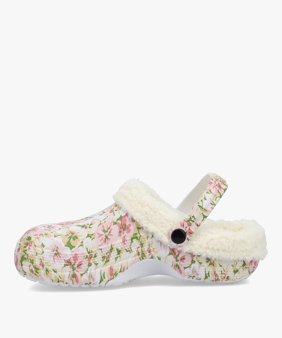 Sabots souples femme à doublure sherpa et motif fleuri vue3 - GEMO(HOMWR FEM) - GEMO