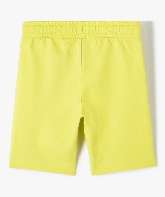 Bermuda garçon en maille unie à taille élastiquée vue3 - GEMO (ENFANT) - GEMO