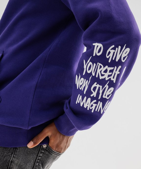 Sweat à capuche en molleton imprimé homme vue6 - GEMO (HOMME) - GEMO