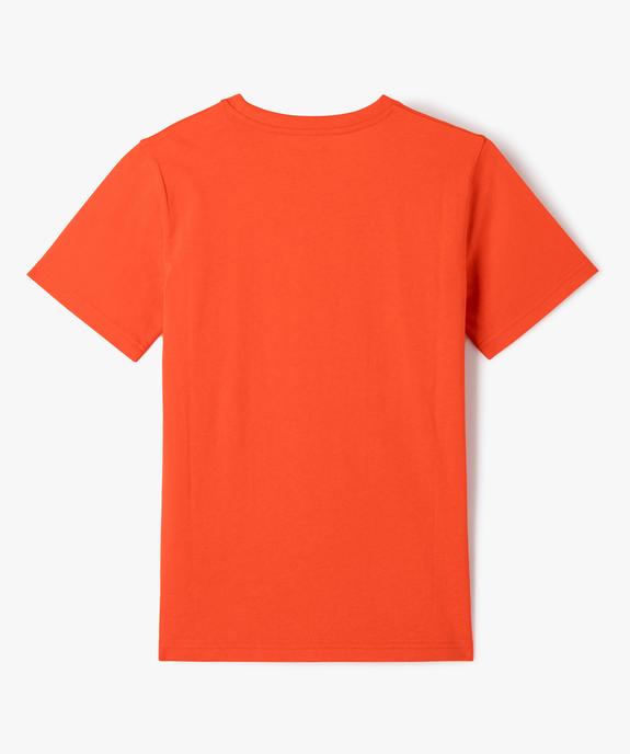 Tee-shirt à manches courtes uni garçon vue3 - GEMO (JUNIOR) - GEMO