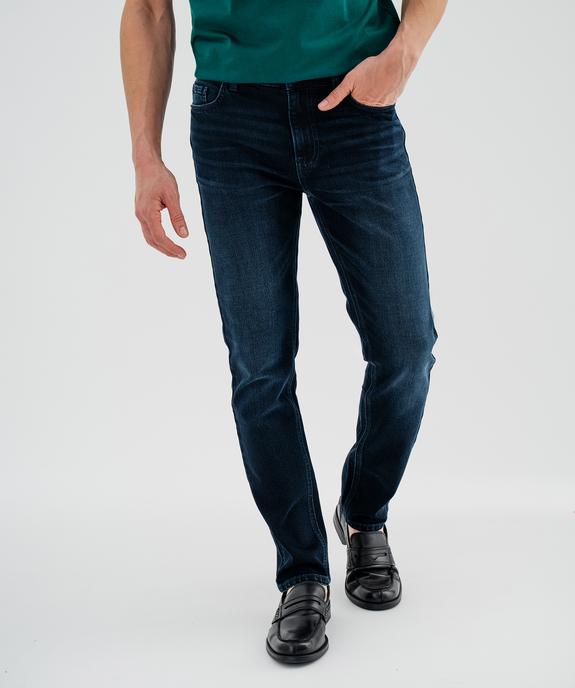 Jean straight en denim extensible homme vue1 - GEMO 4G HOMME - GEMO